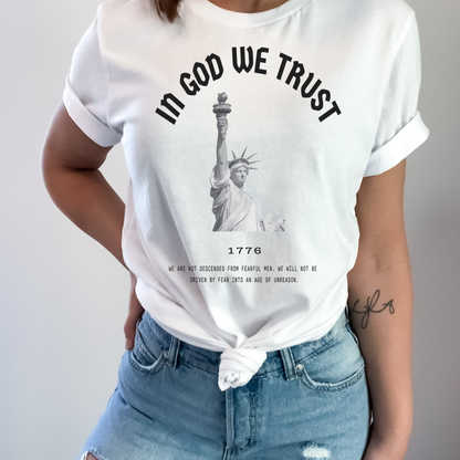 In God We Trust Lady Liberty - Unisex Garment-Dyed Heavyweight Tee