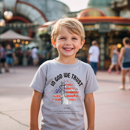 In God We Trust Red White and Blue - Youth Short Sleeve T-Shirt