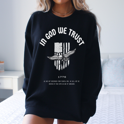 In God We Trust Patriot Eagle - Unisex Crewneck Sweatshirt