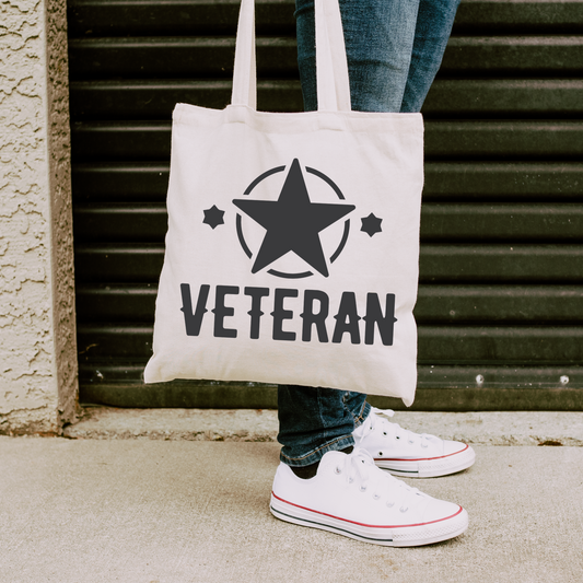 Veteran - Cotton Canvas Tote Bag