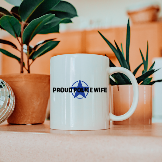 Proud Police Wife - White Glossy Mug