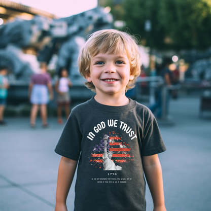 In God We Trust Red White and Blue - Youth Short Sleeve T-Shirt