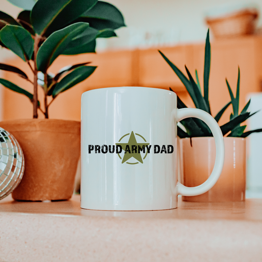 Proud Army Dad - White Glossy Mug