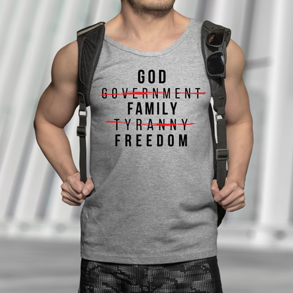 God Family Freedom - Unisex Jersey Tank Top