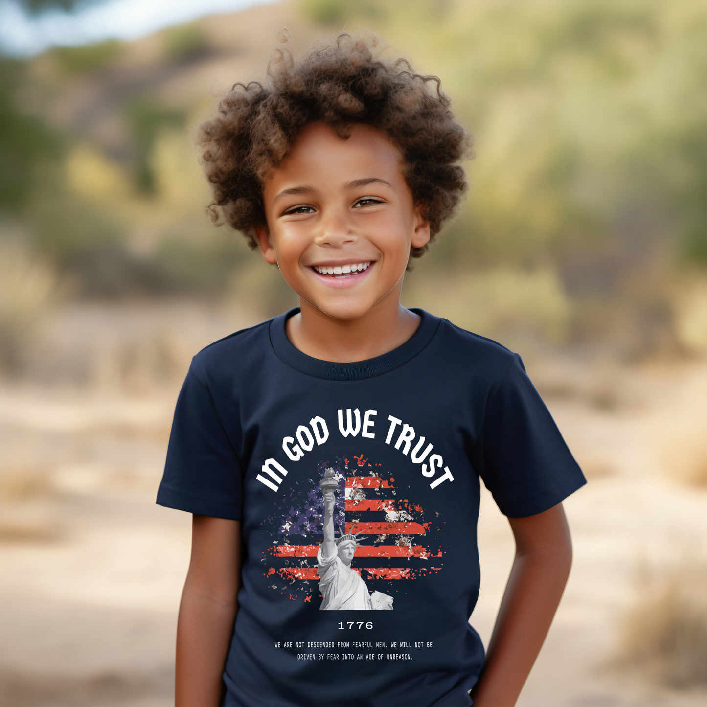 In God We Trust Red White and Blue - Youth Short Sleeve T-Shirt