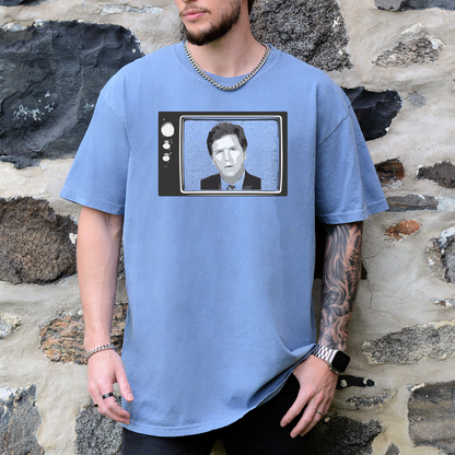 Tucker Retro TV - Unisex Garment-Dyed Heavyweight Tee