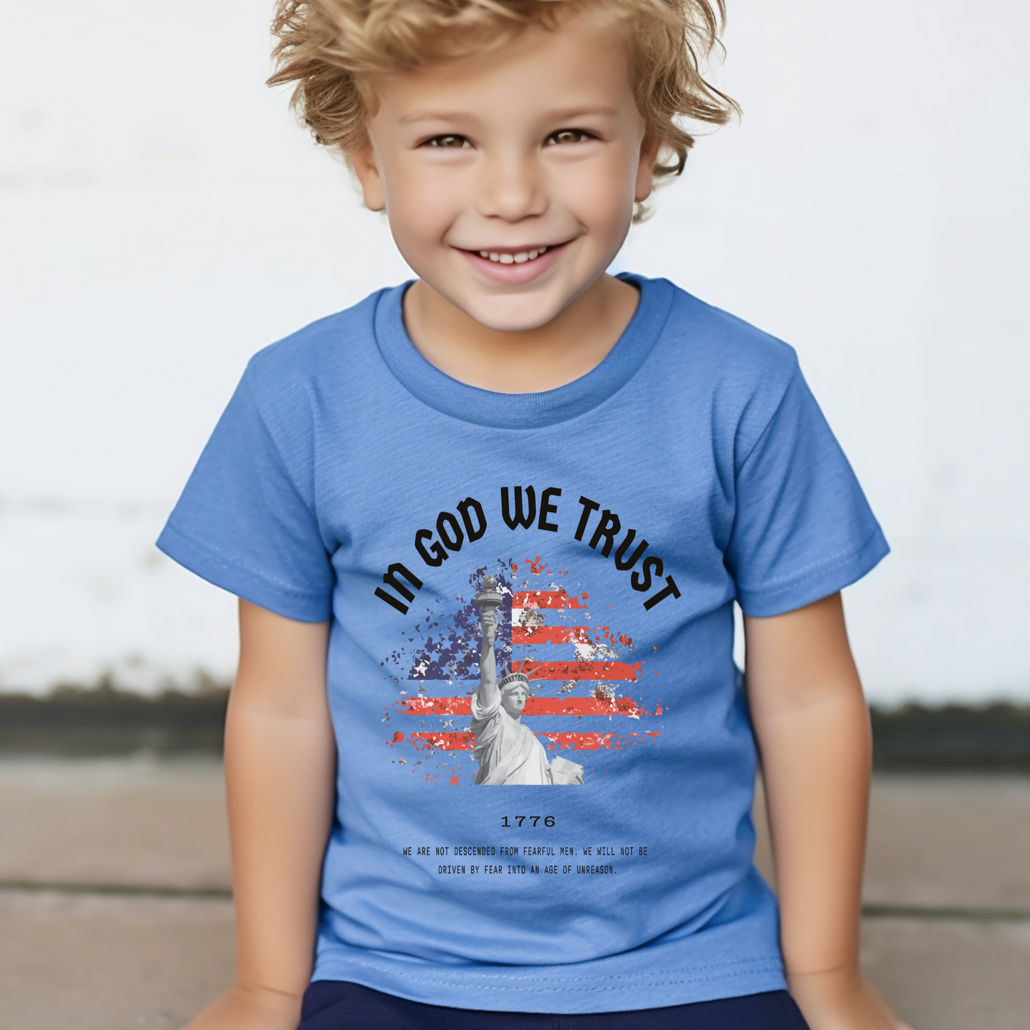 In God We Trust Red White and Blue - Youth Short Sleeve T-Shirt