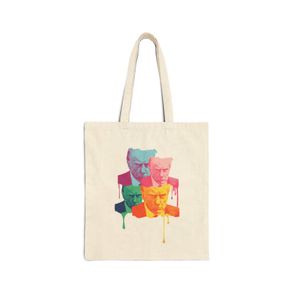 Trump Mugshot Drip - Cotton Canvas Tote Bag