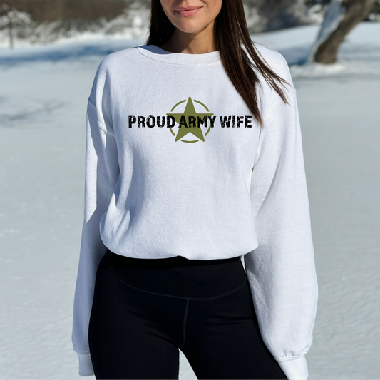 Proud Army Wife - Unisex Crewneck Sweatshirt