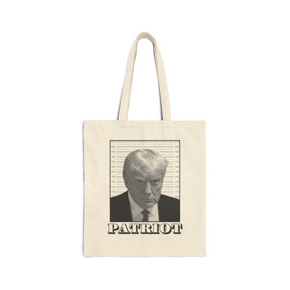 Trump Mugshot Patriot - Cotton Canvas Tote Bag