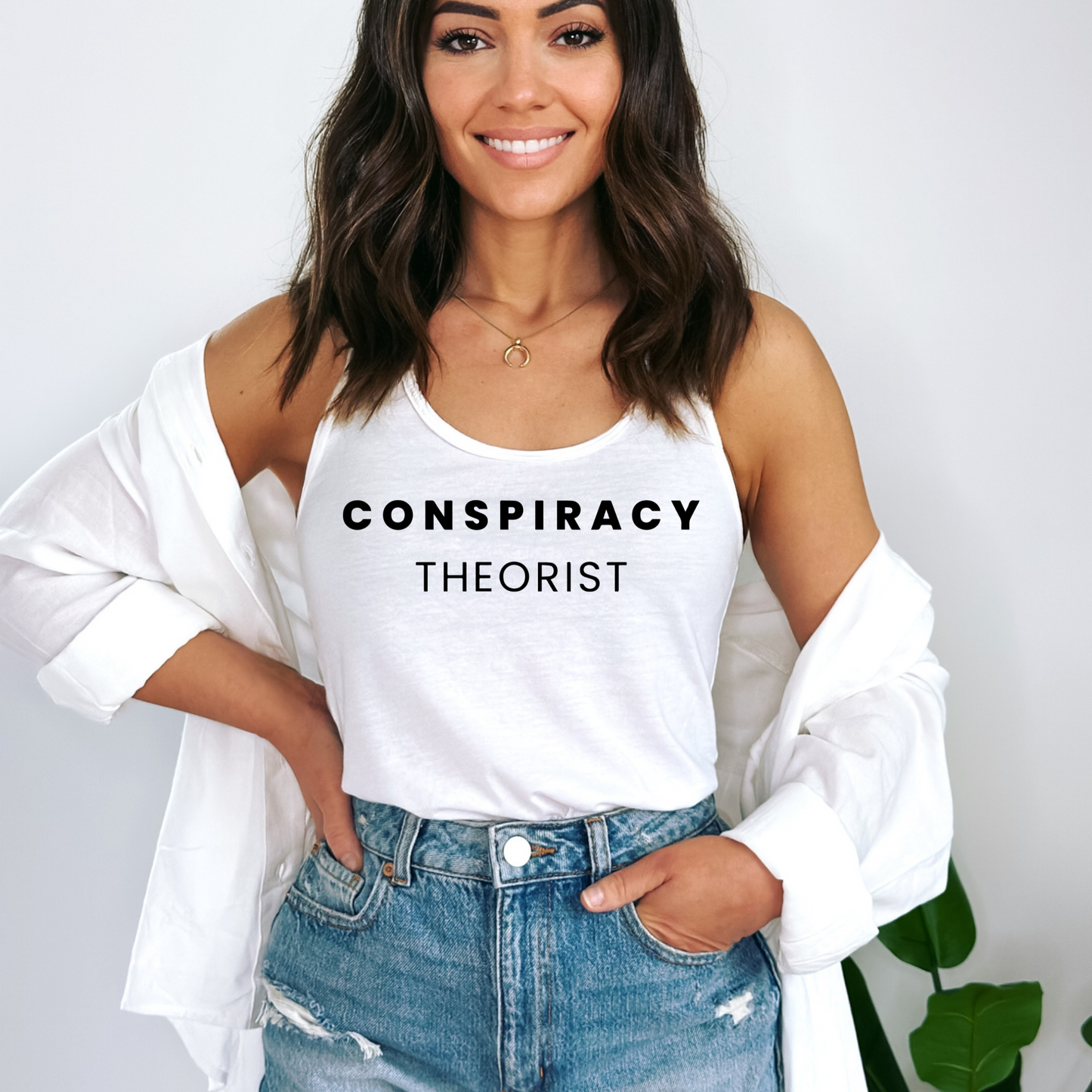 Conspiracy Theorist - Women's Racerback Tank