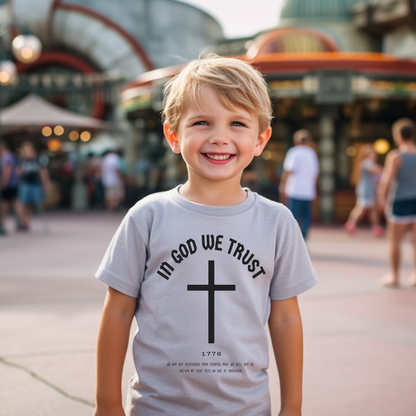 In God We Trust Cross - Youth Short Sleeve T-Shirt