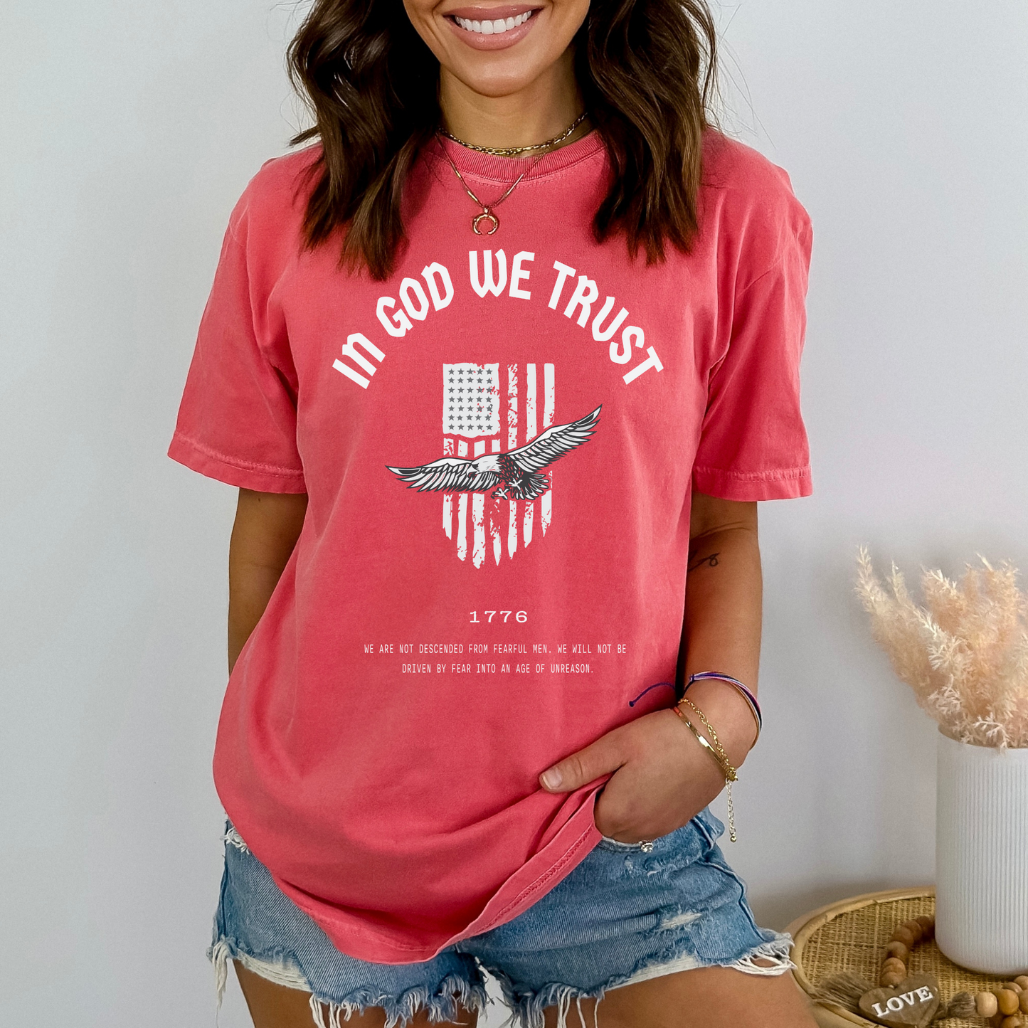 In God We Trust Eagle Flag - Unisex Tee