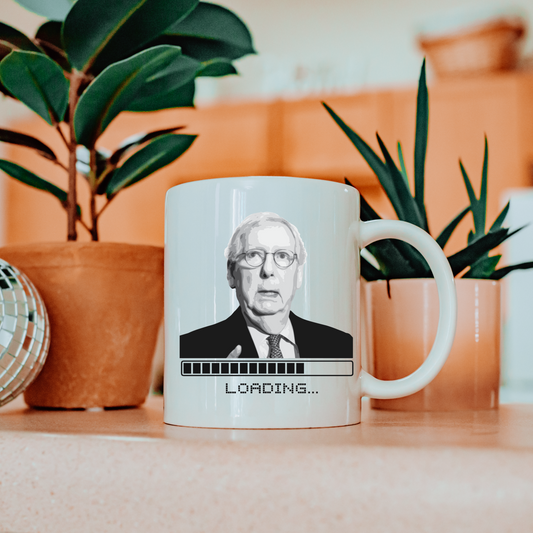 Mitch McConnell Loading - White Glossy Mug