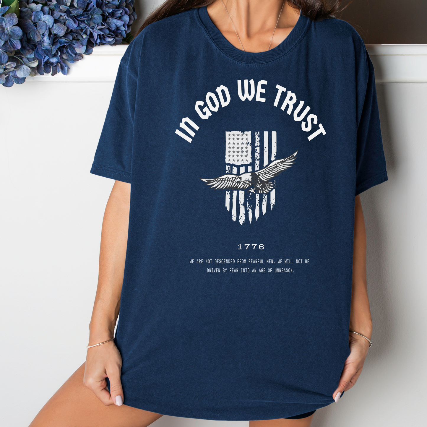 In God We Trust Eagle Flag - Unisex Tee