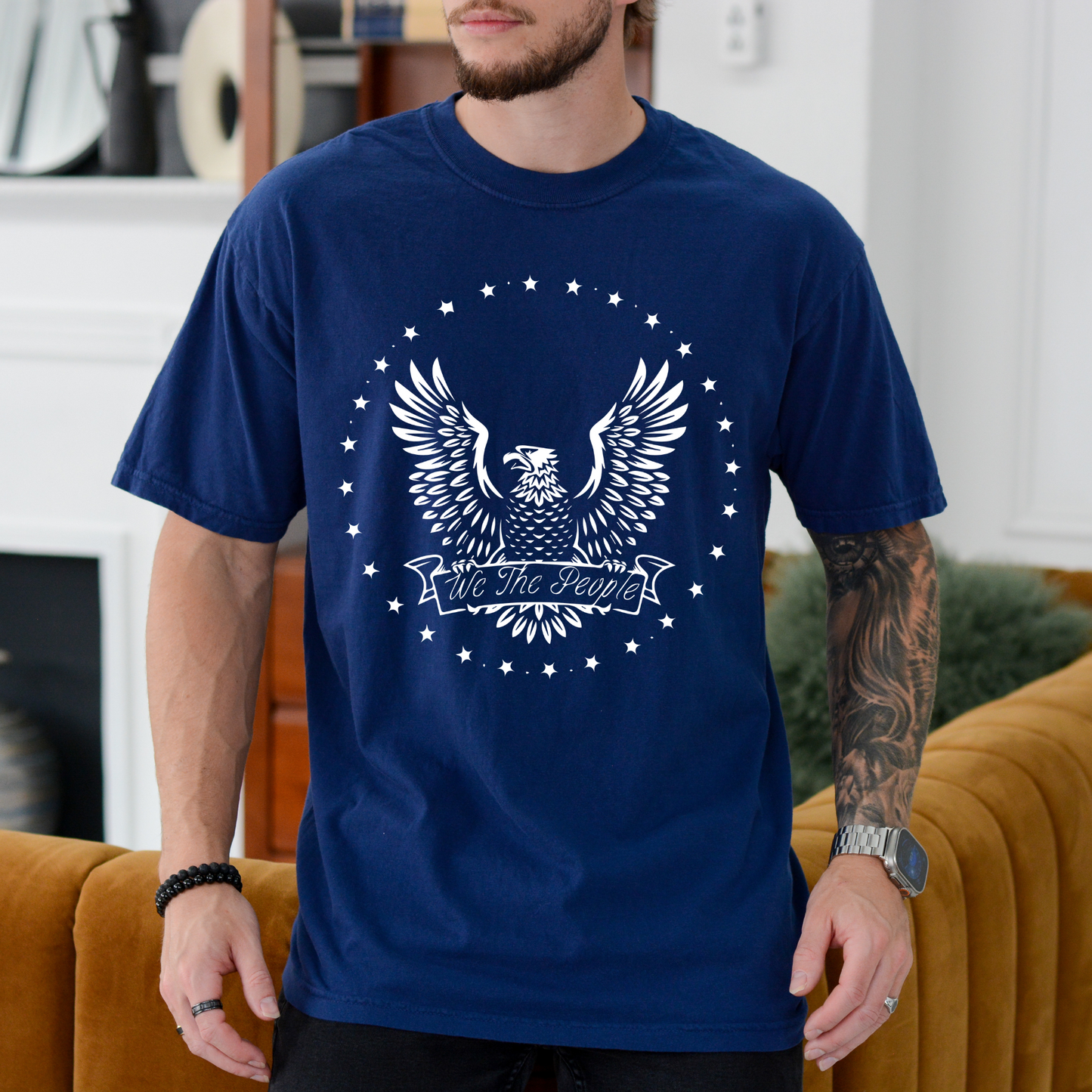 We The People Eagle - Unisex Garment-Dyed Heavyweight Tee