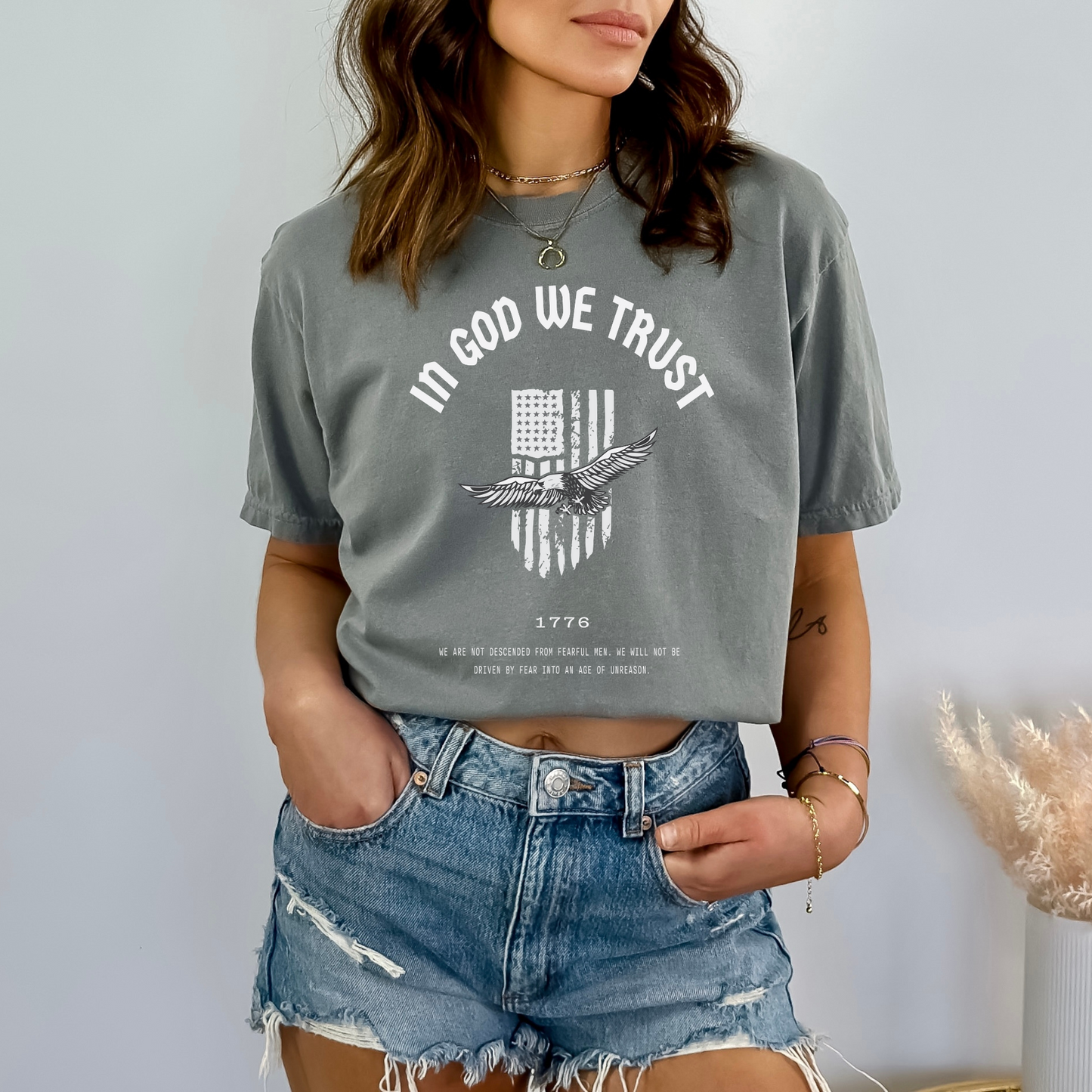 In God We Trust Eagle Flag - Unisex Tee