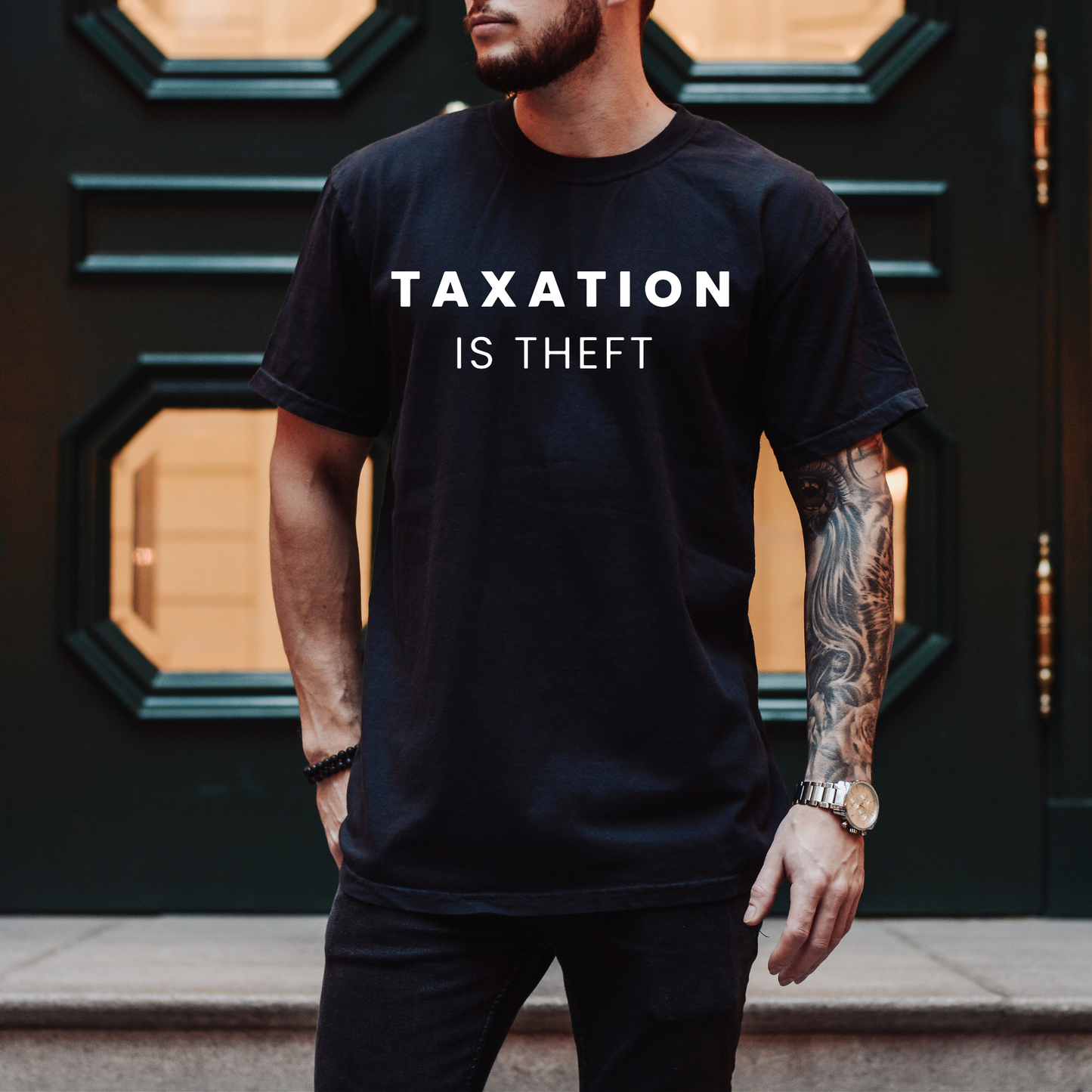 Taxation is Theft - Unisex Garment-Dyed Heavyweight Tee