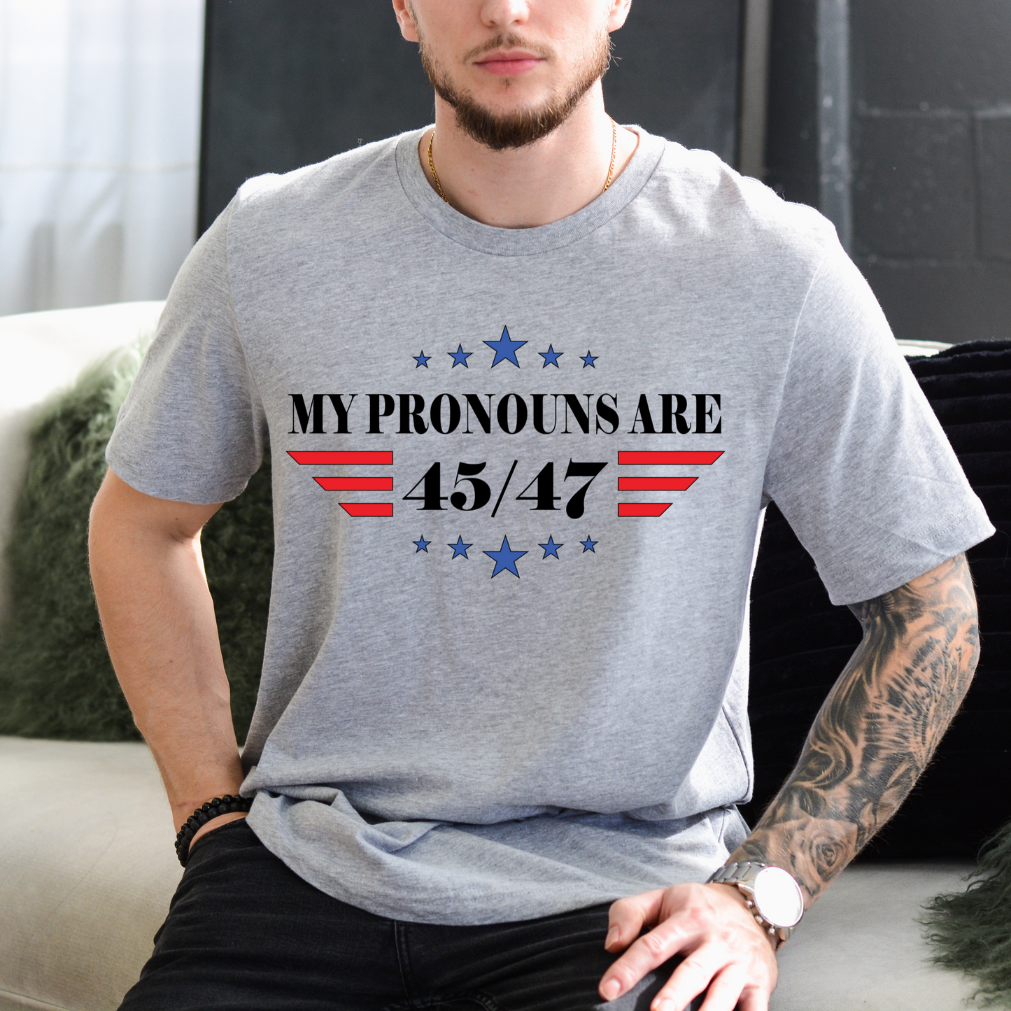 My Pronouns are 45/47 - Unisex Jersey T-shirt