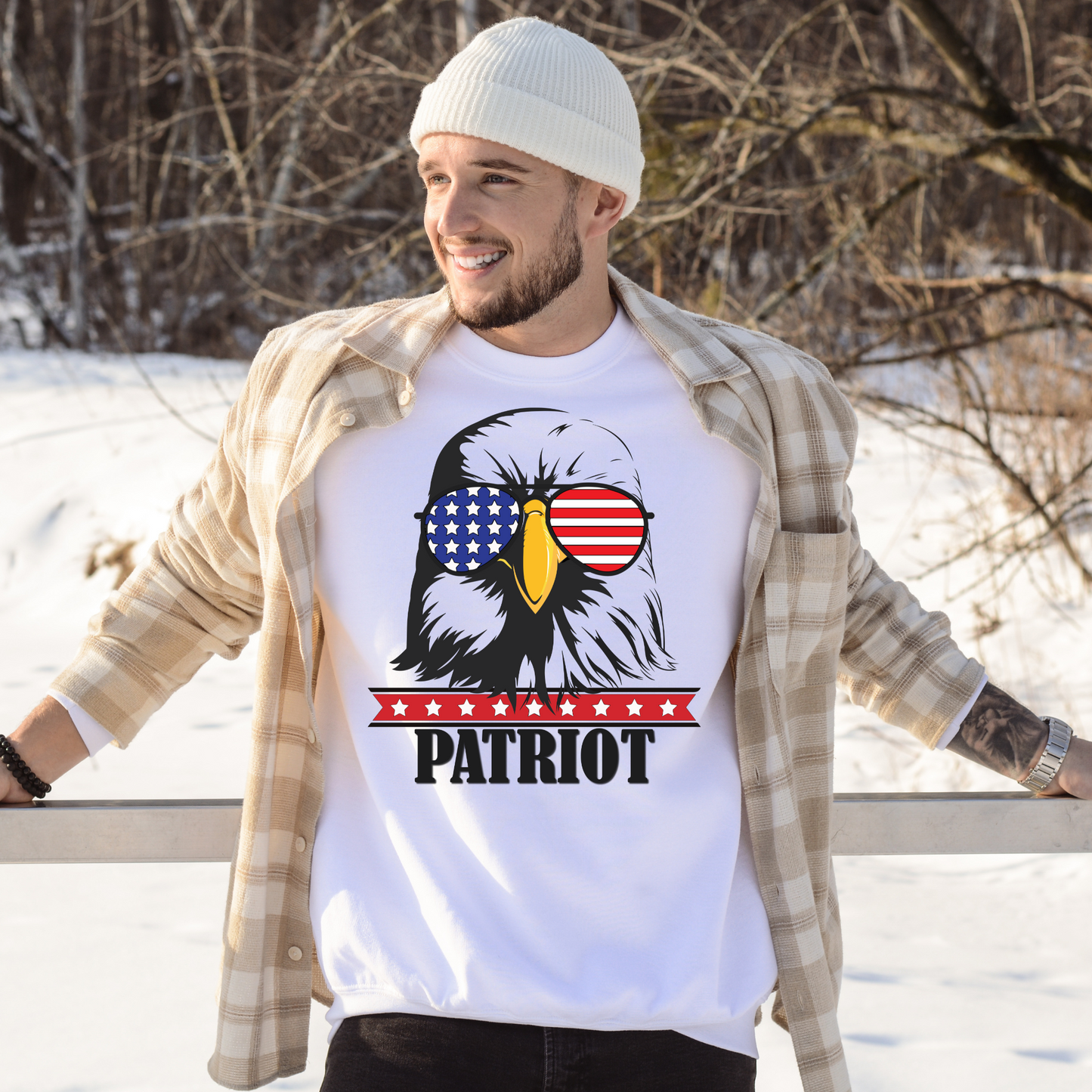 Patriot Eagle - Unisex Crewneck Sweatshirt