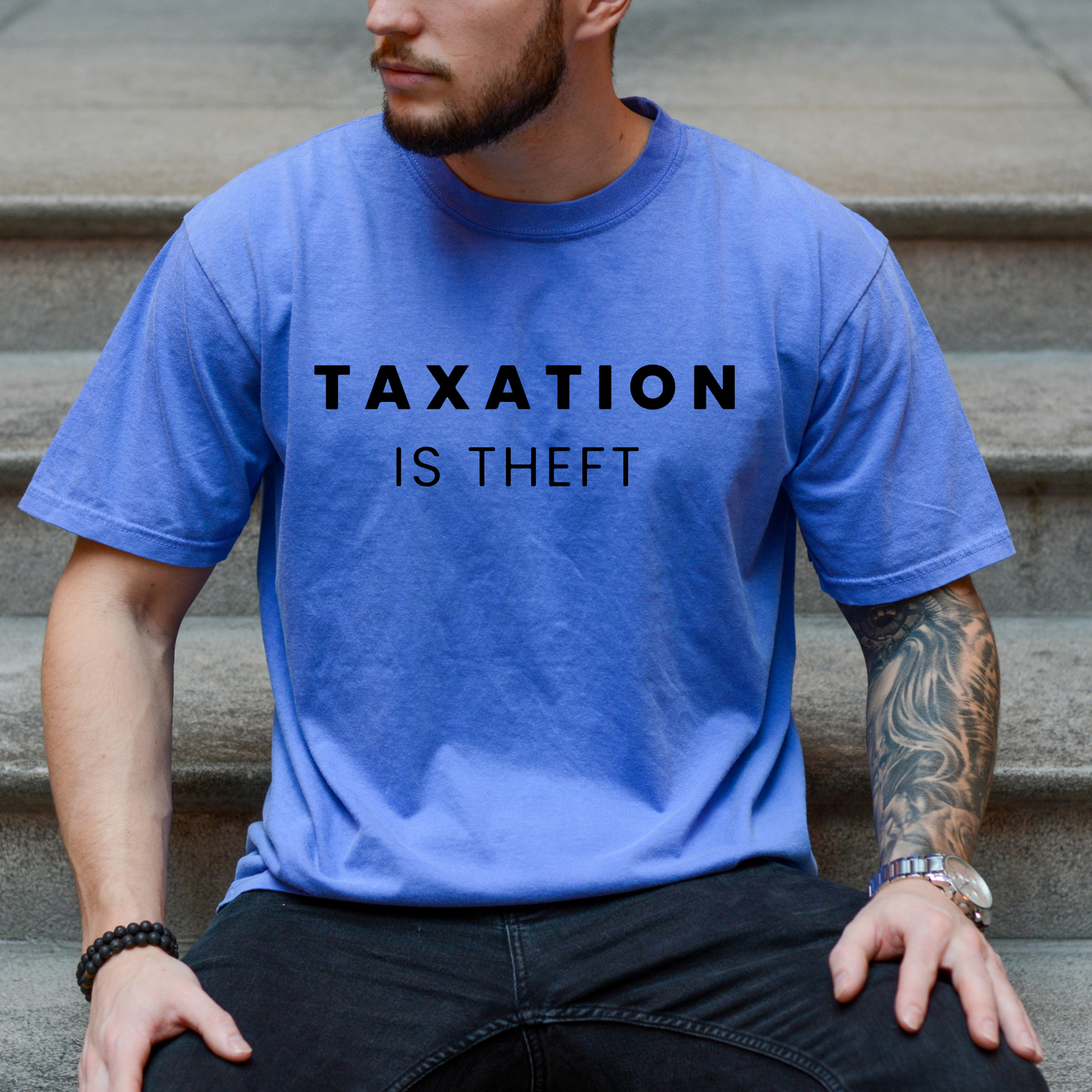 Taxation is Theft - Unisex Garment-Dyed Heavyweight Tee