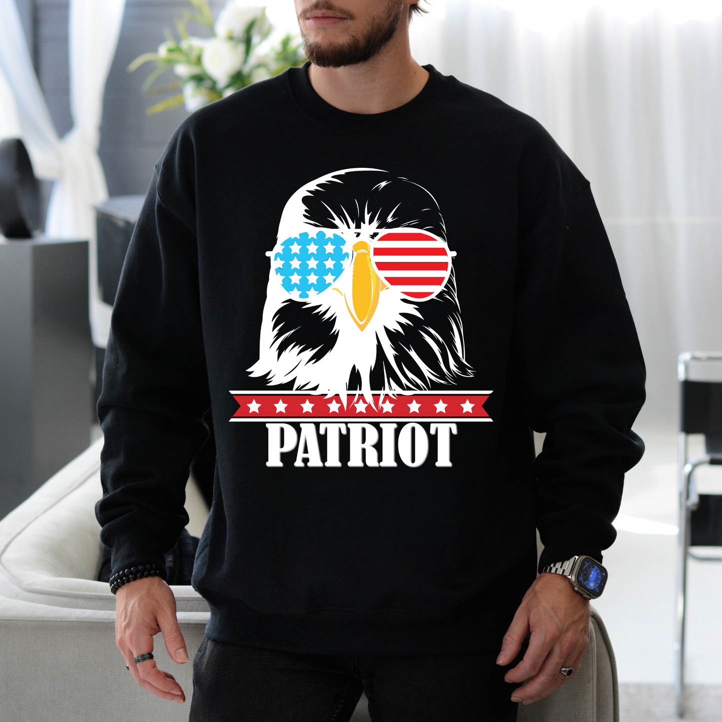 Patriot Eagle - Unisex Crewneck Sweatshirt