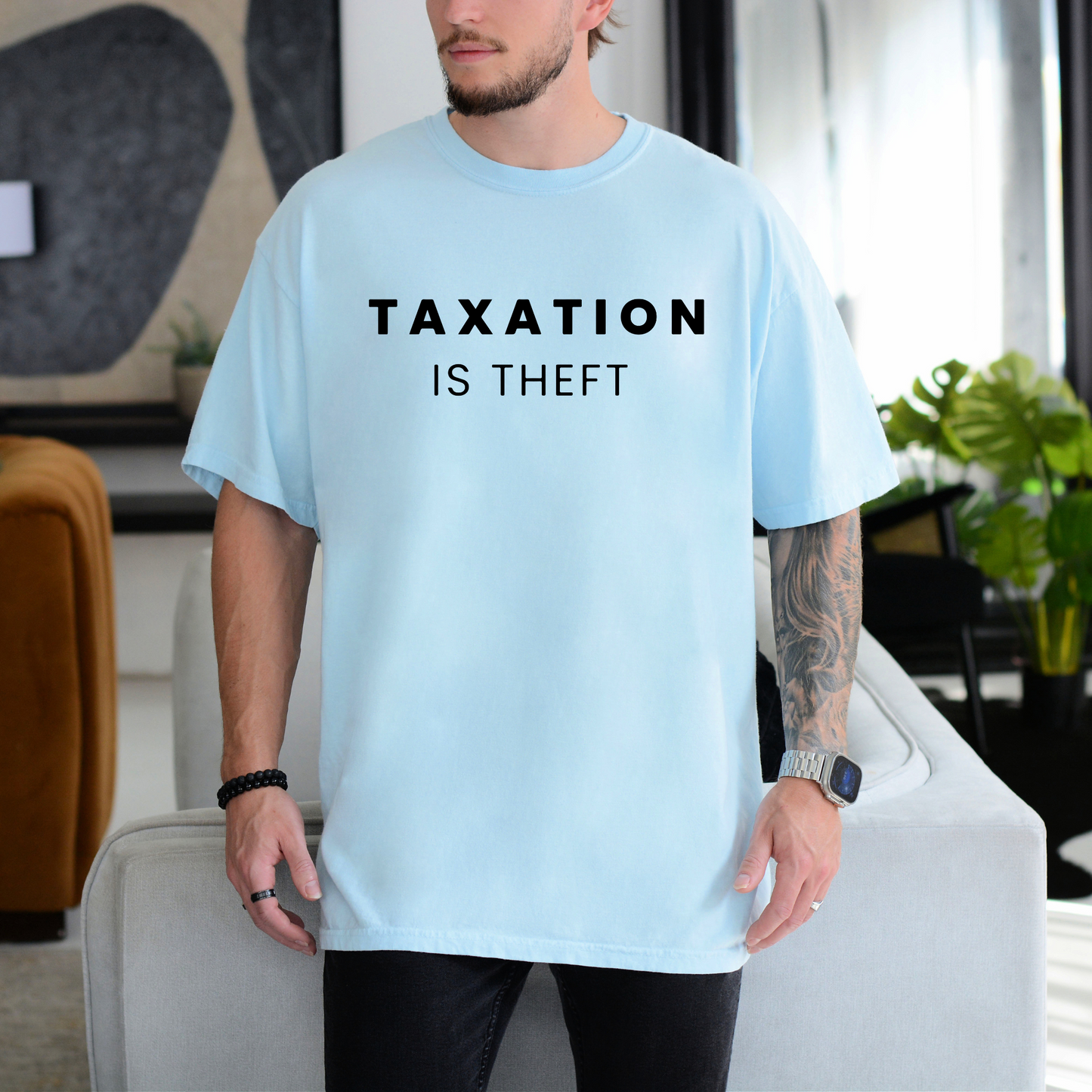 Taxation is Theft - Unisex Garment-Dyed Heavyweight Tee