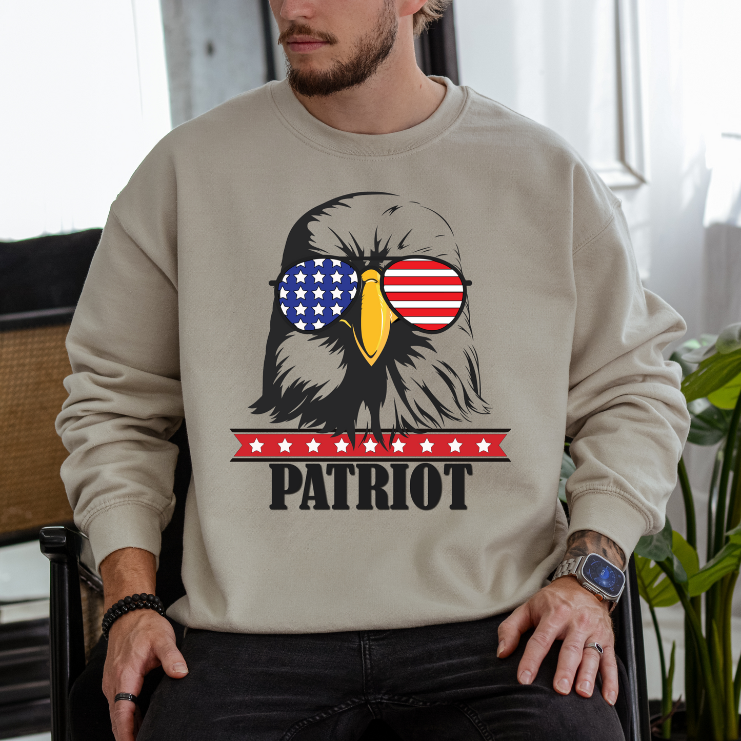 Patriot Eagle - Unisex Crewneck Sweatshirt