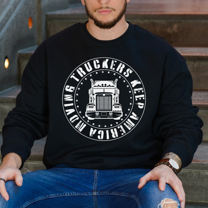 Truckers Keep America Moving - Unisex Crewneck Sweatshirt