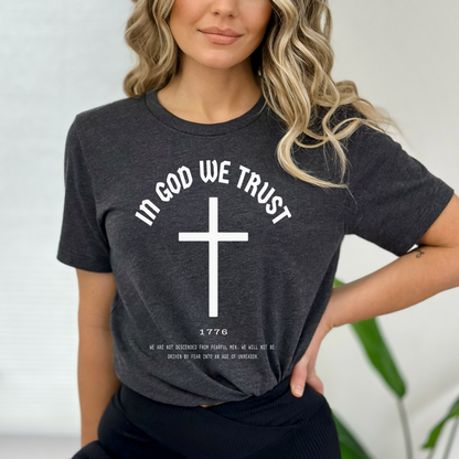 In God We Trust Cross - Unisex Jersey Tee