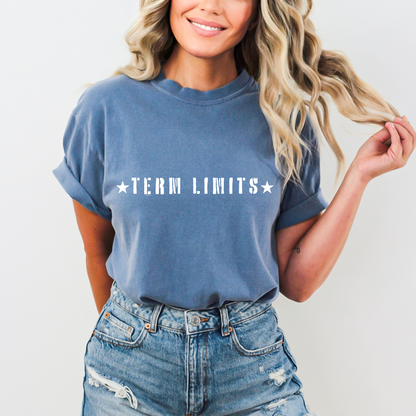 Term Limits Stars - Unisex Garment-Dyed Heavyweight Tee
