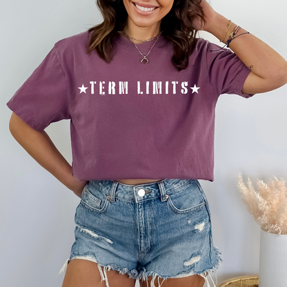 Term Limits Stars - Unisex Garment-Dyed Heavyweight Tee