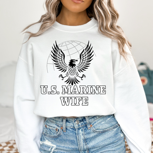 U.S. Marine Wife - Unisex Crewneck Sweatshirt
