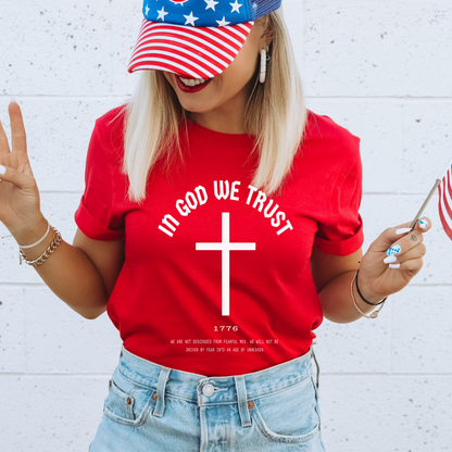 In God We Trust Cross - Unisex Jersey Tee