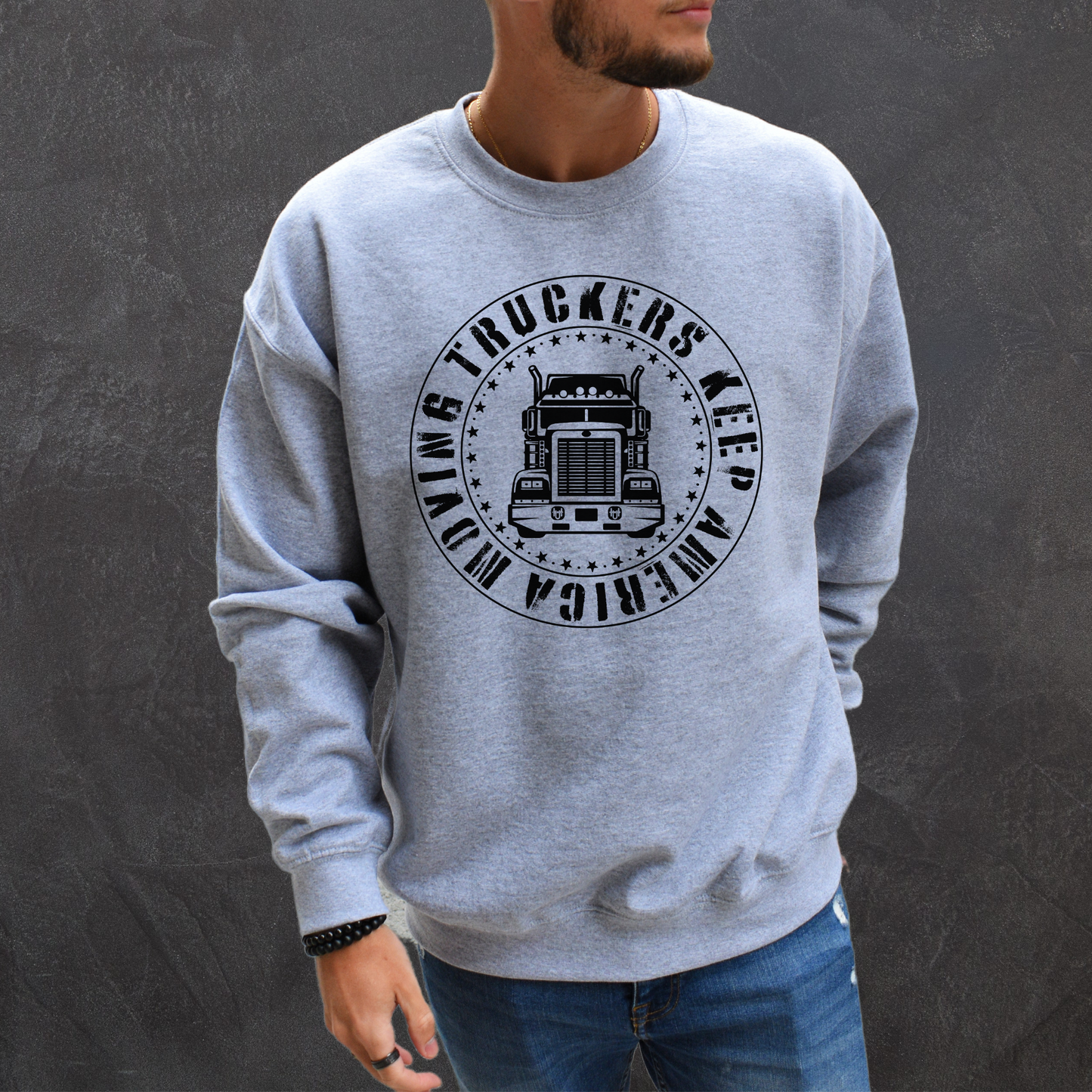 Truckers Keep America Moving - Unisex Crewneck Sweatshirt