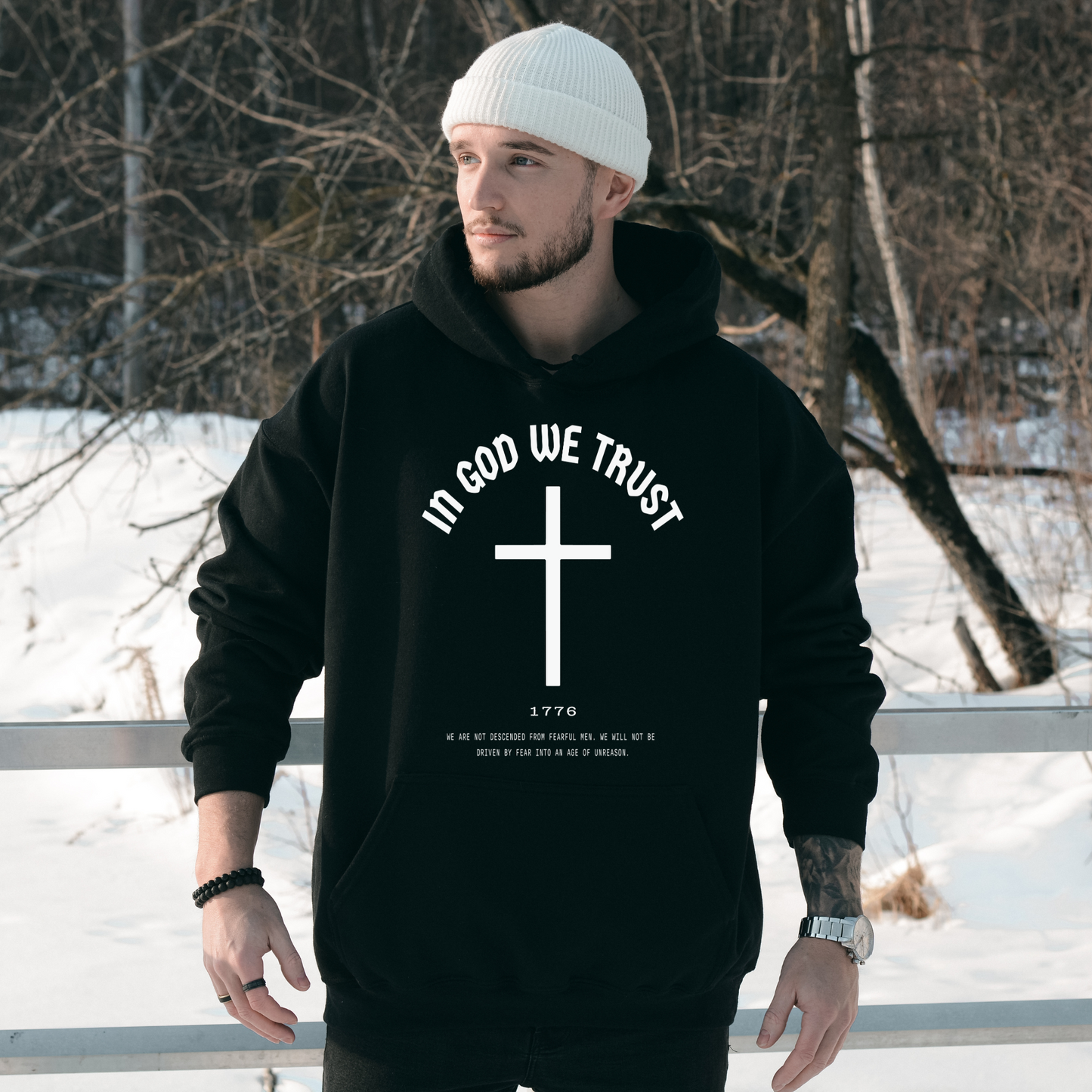 In God We Trust Cross - Unisex Hoodie