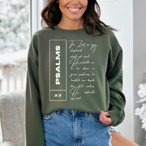 Psalms 23 - Unisex Crewneck Sweatshirt