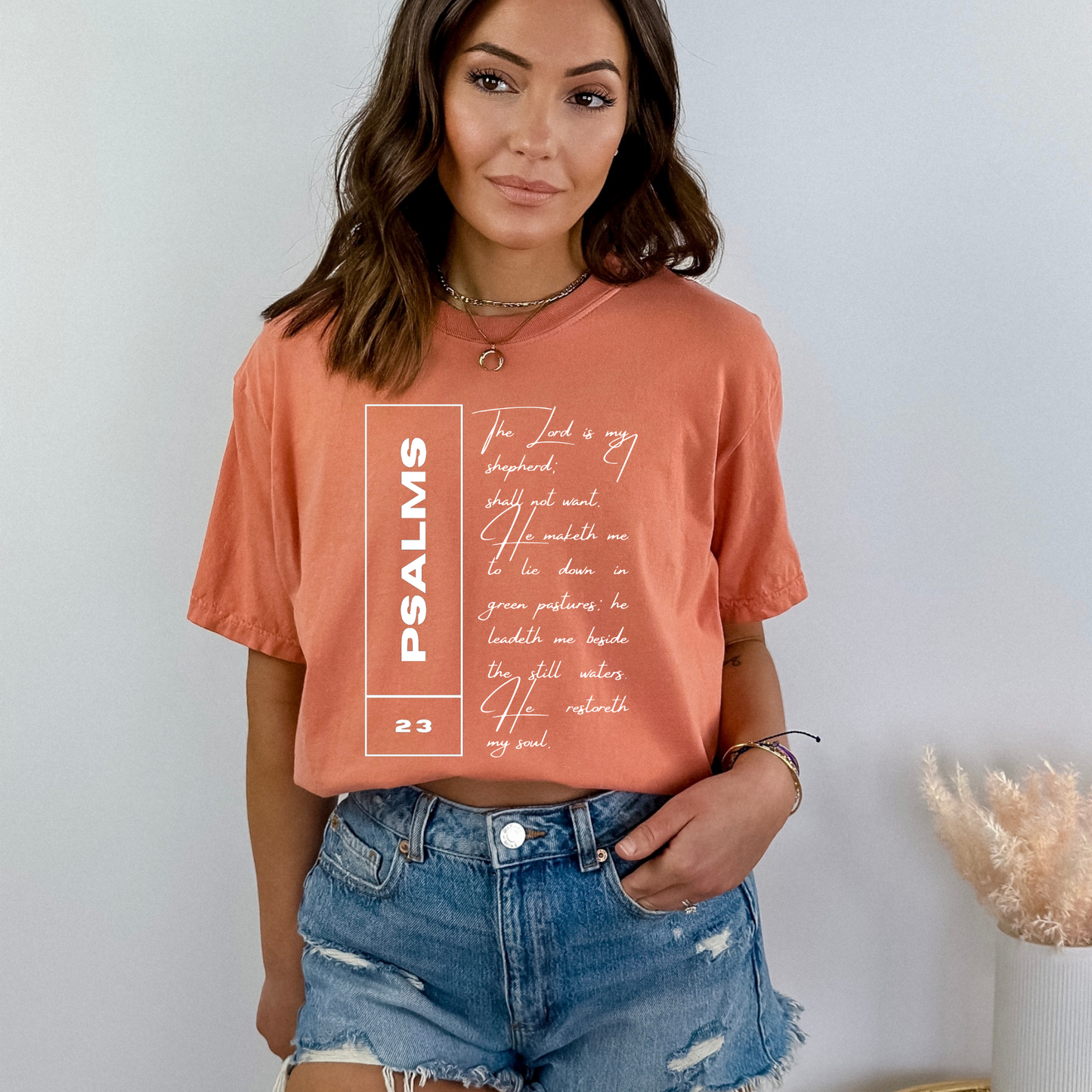 Psalms 23 - Unisex Garment-Dyed Heavyweight Tee