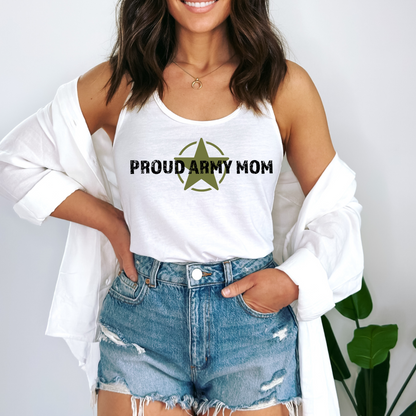 Proud Army Mom - Women's Racerback Tank