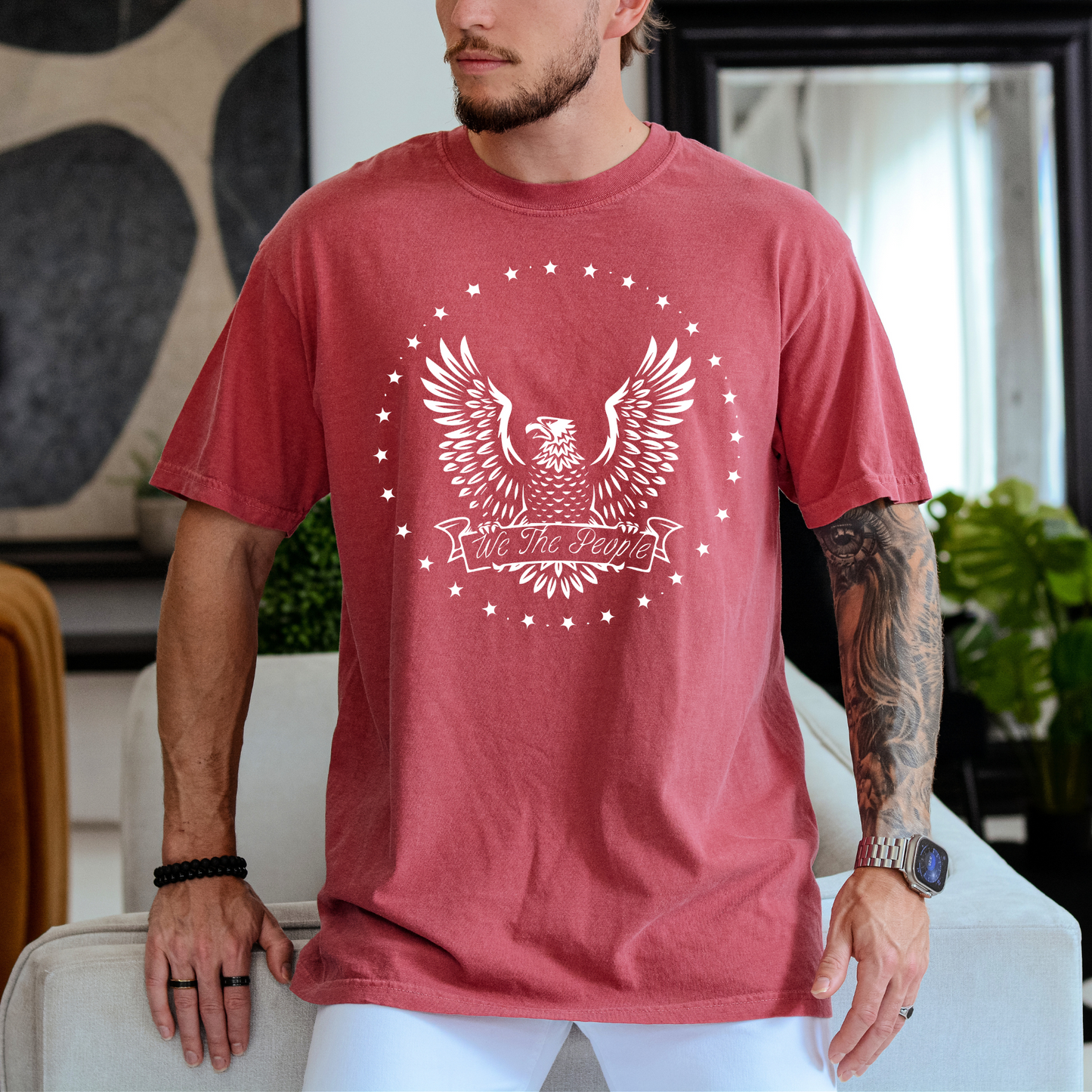 We The People Eagle - Unisex Garment-Dyed Heavyweight Tee