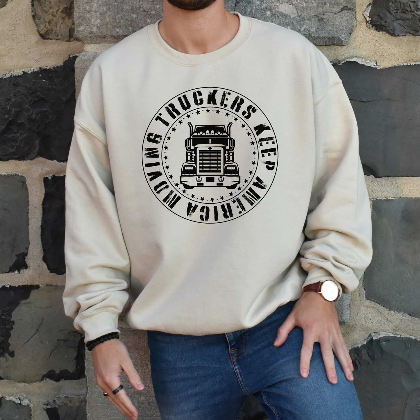 Truckers Keep America Moving - Unisex Crewneck Sweatshirt