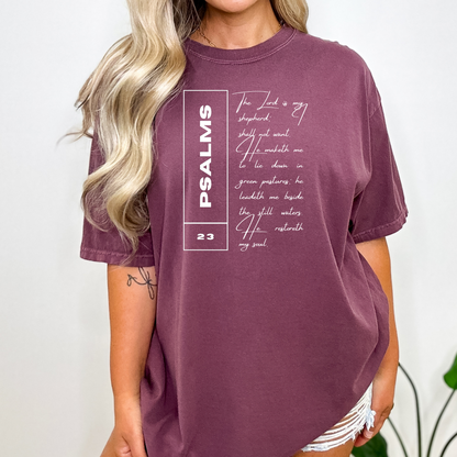 Psalms 23 - Unisex Garment-Dyed Heavyweight Tee