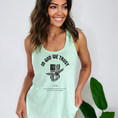 In God We Trust Patriotic Eagle - Women's Racerback Tank