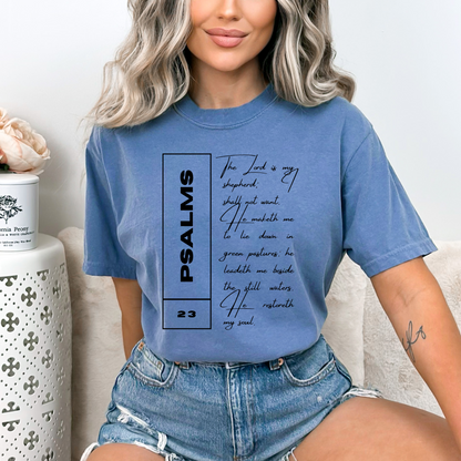 Psalms 23 - Unisex Garment-Dyed Heavyweight Tee