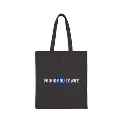Proud Police Wife - Cotton Canvas Tote Bag