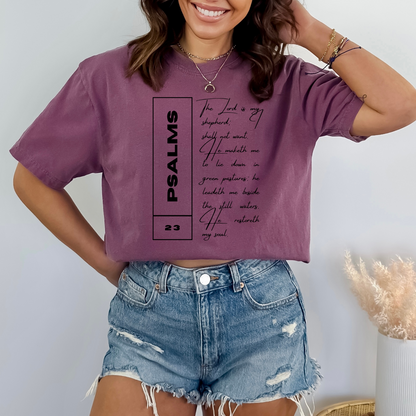 Psalms 23 - Unisex Garment-Dyed Heavyweight Tee