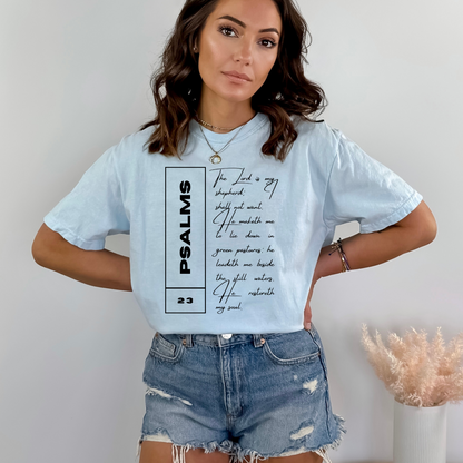 Psalms 23 - Unisex Garment-Dyed Heavyweight Tee