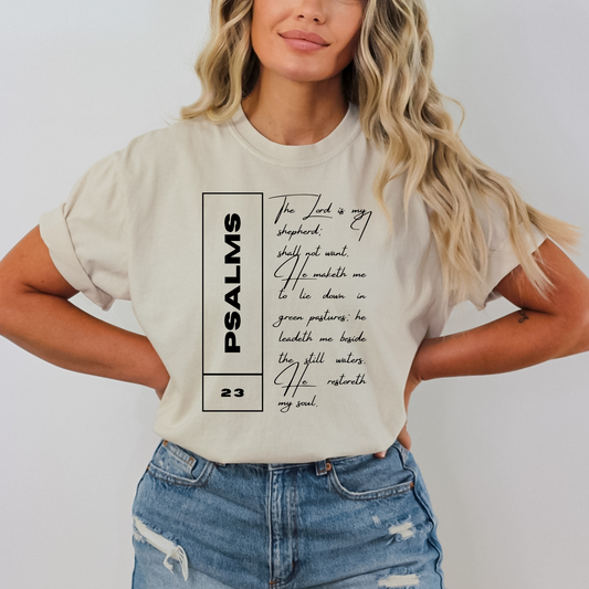 Psalms 23 - Unisex Garment-Dyed Heavyweight Tee