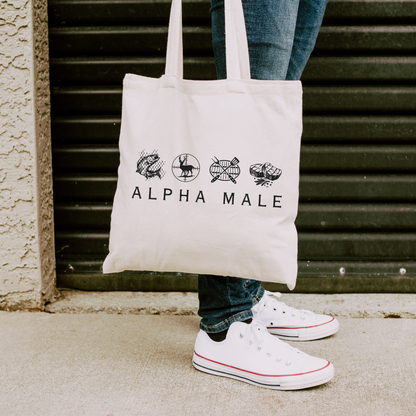 Alpha Male - Cotton Canvas Tote Bag