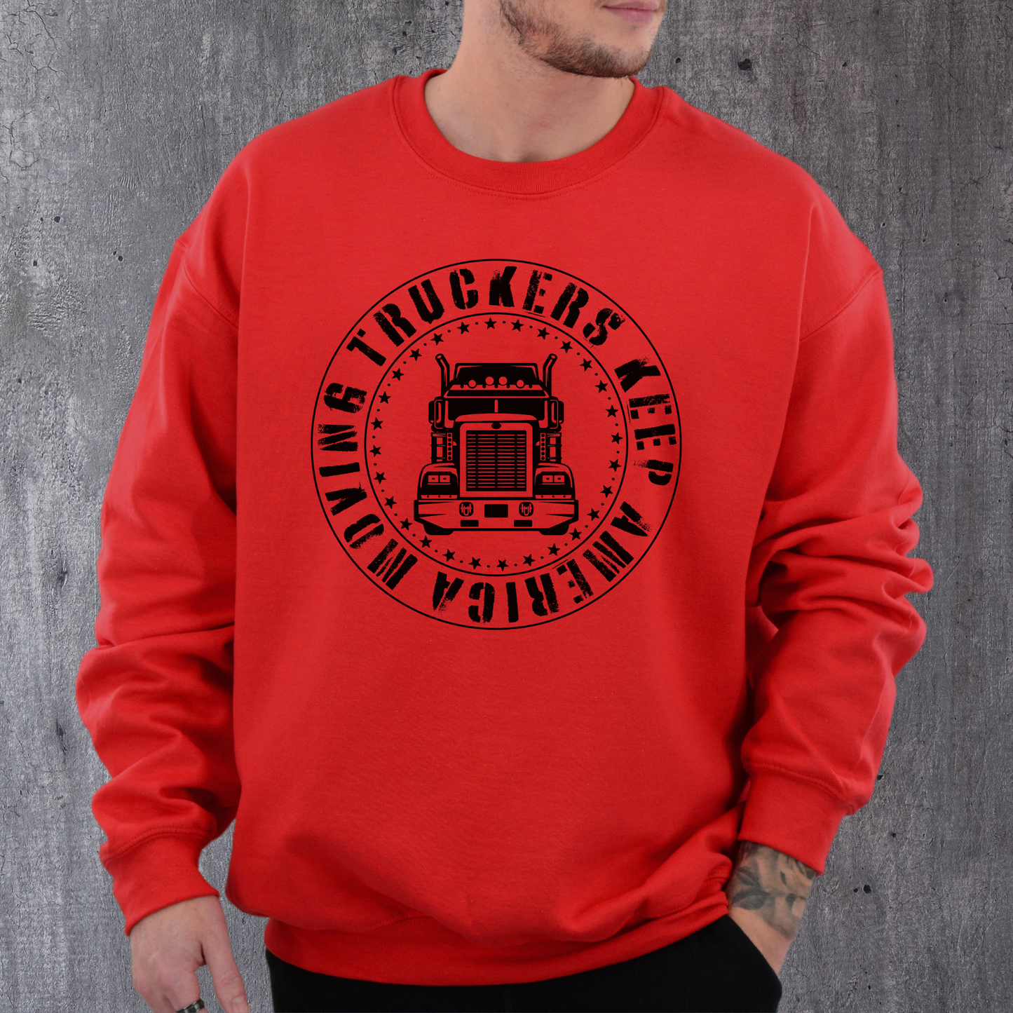 Truckers Keep America Moving - Unisex Crewneck Sweatshirt